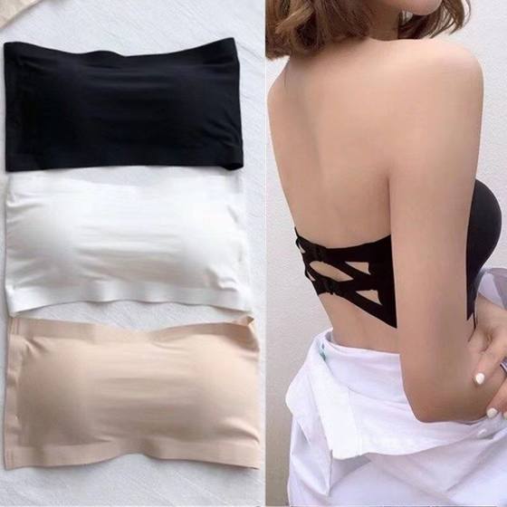 Thirteen-line one-piece underwear seamless thin ice silk tube chest wrap strapless female student Korean style bra without steel