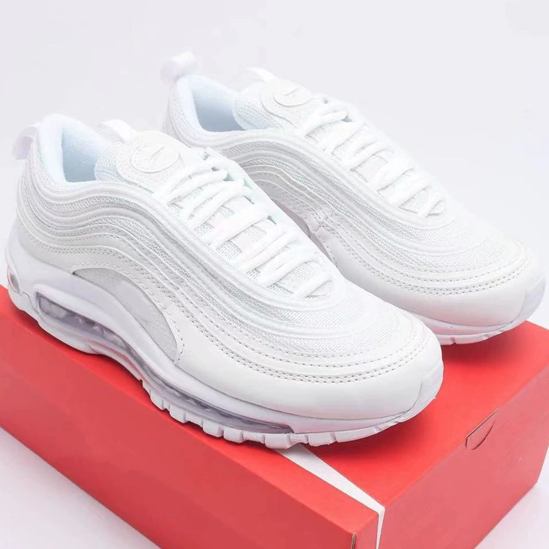 Беговые кроссовки Putian pure Nike AIR MAX97 "Silver Bullet", мужские, с полной подошвой с амортизацией, женские