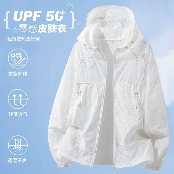 Women's Summer Ice Silk Sunscreen Jacket 2026 New Model, Cool and Breathable Coat, Lightweight UV Protection Top for Women