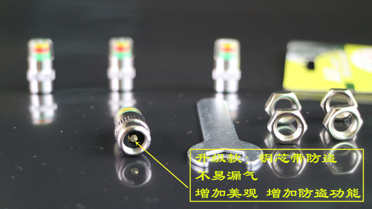 Car Tire Detection Cap Monitor Air Pressure Tire Gauge Pressure Warning Valve Cap Tire Pressure Safety Test Cap