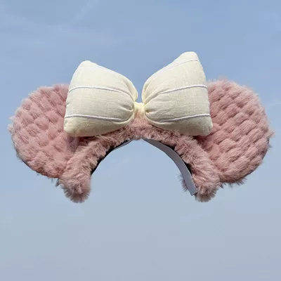 Helmet Decoration Duffy Ears Bow Battery Car Balance Car Motorcycle Universal Removable Decoration Riding (Motosiklet dəbilqələri) - pink