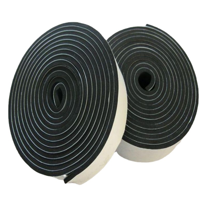 Fábrica en stock adhesivo fuerte cinta de espuma EVA cinta de esponja negra resistente a altas temperaturas tira de sellado insonorizada anticolisión