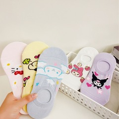 Spring and Summer New Arrival Cute Cat and Dog Cartoon Invisible Socks, College Style Women's Socks, New Goods Wholesale