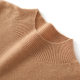 Men's Mock Turtleneck 100 Pure Wool Sweater Autumn and Winter New Seamless Long Sleeve Large Size Base Cashmere Sweater