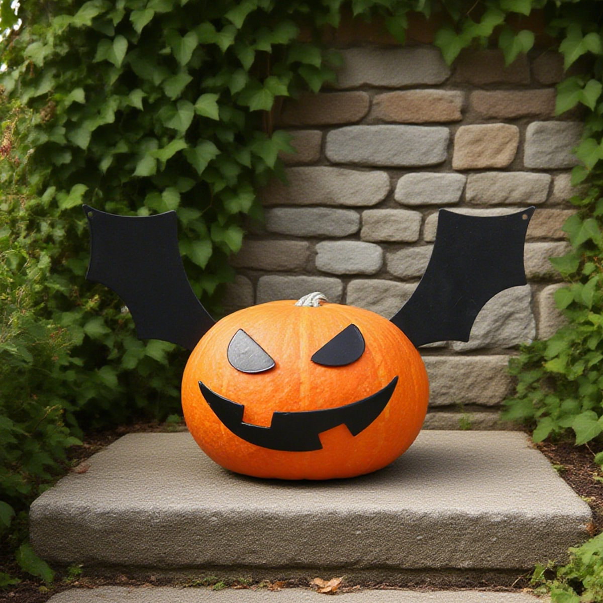 Halloween Decorative Iron Bat Plug-In Can Be Inserted into the Pumpkin. Halloween Party Funny Dress-Up Plug-In Is Now Available