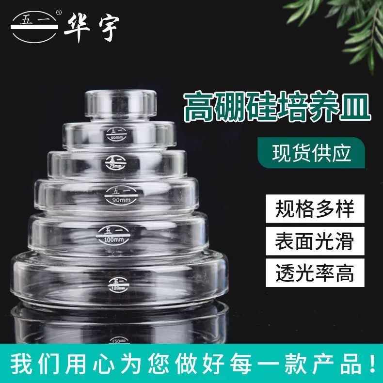五一玻璃培养皿高硼硅培养皿35/60/75/90/100/120/150/180/200mm