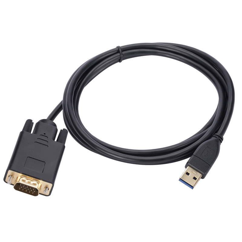 Driver-Free USB to Vga Projection Expansion USB External Graphics Card Usb3.0 to Vga Cable 1.8m Converter Driver-Free USB to Vga Projection Expansion USB External Graphics Card Usb3.0 to Vga Cable 1.8m Converter