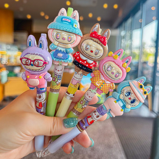 Three-Dimensional Funny Bunny Press Gel Pen High-Looking Student Exam Quick-Drying Soft Grip Ballpoint Pen