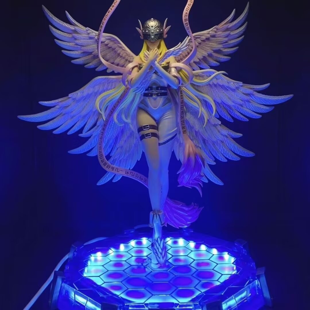 数码宝贝 GK 月神殿 天使兽 天女兽 可发光雕像模型盒装手办-阿里巴巴