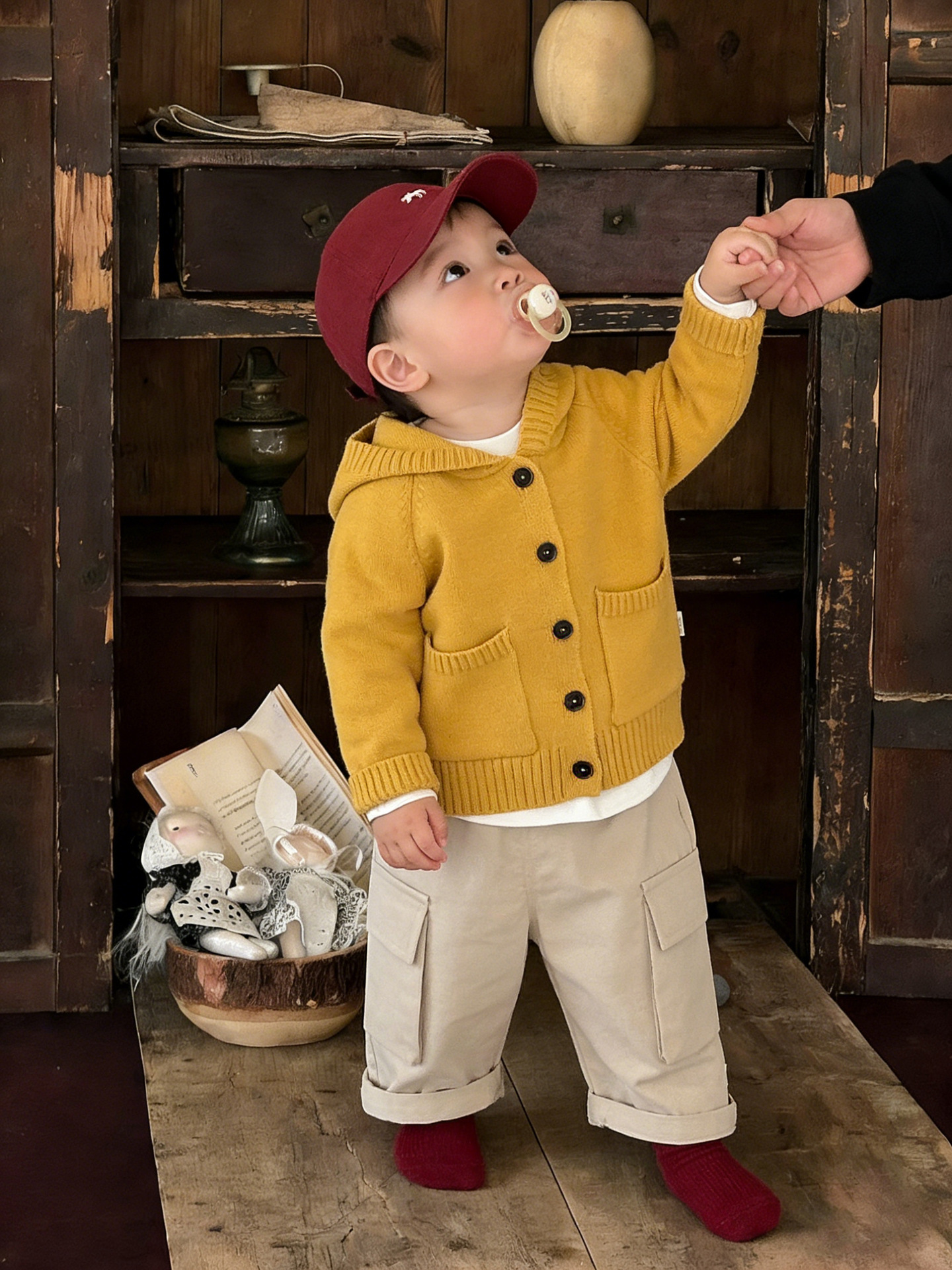 Primavera coreana suéter infantil primavera guapo bebé ropa de moda con capuz de punto cardigan suéter