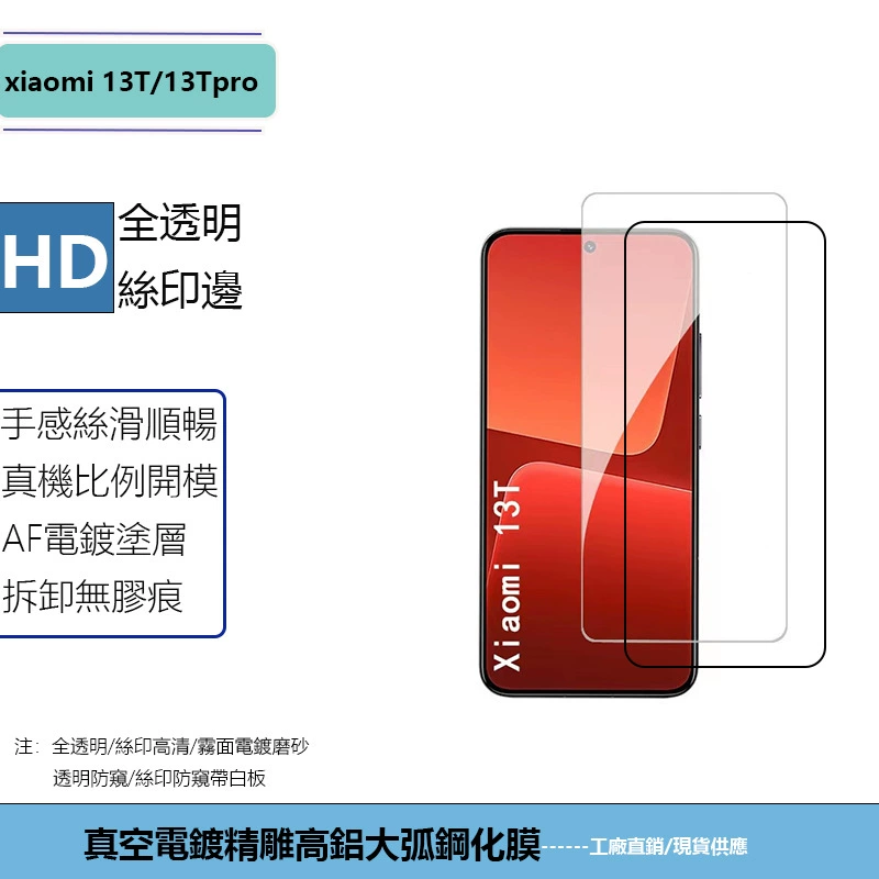 Подходит для полного прозрачного стального покрытия на Xiaomi 13TPro, защитная пленка матовая высокой четкости против скрытой подсветки
