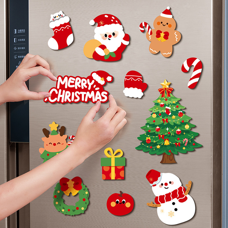 Refrigerator Magnets Christmas Decorations Magnetic 2025 New Model Magnetic Stickers Christmas Tree Creative Magnetic Small Gifts Presents