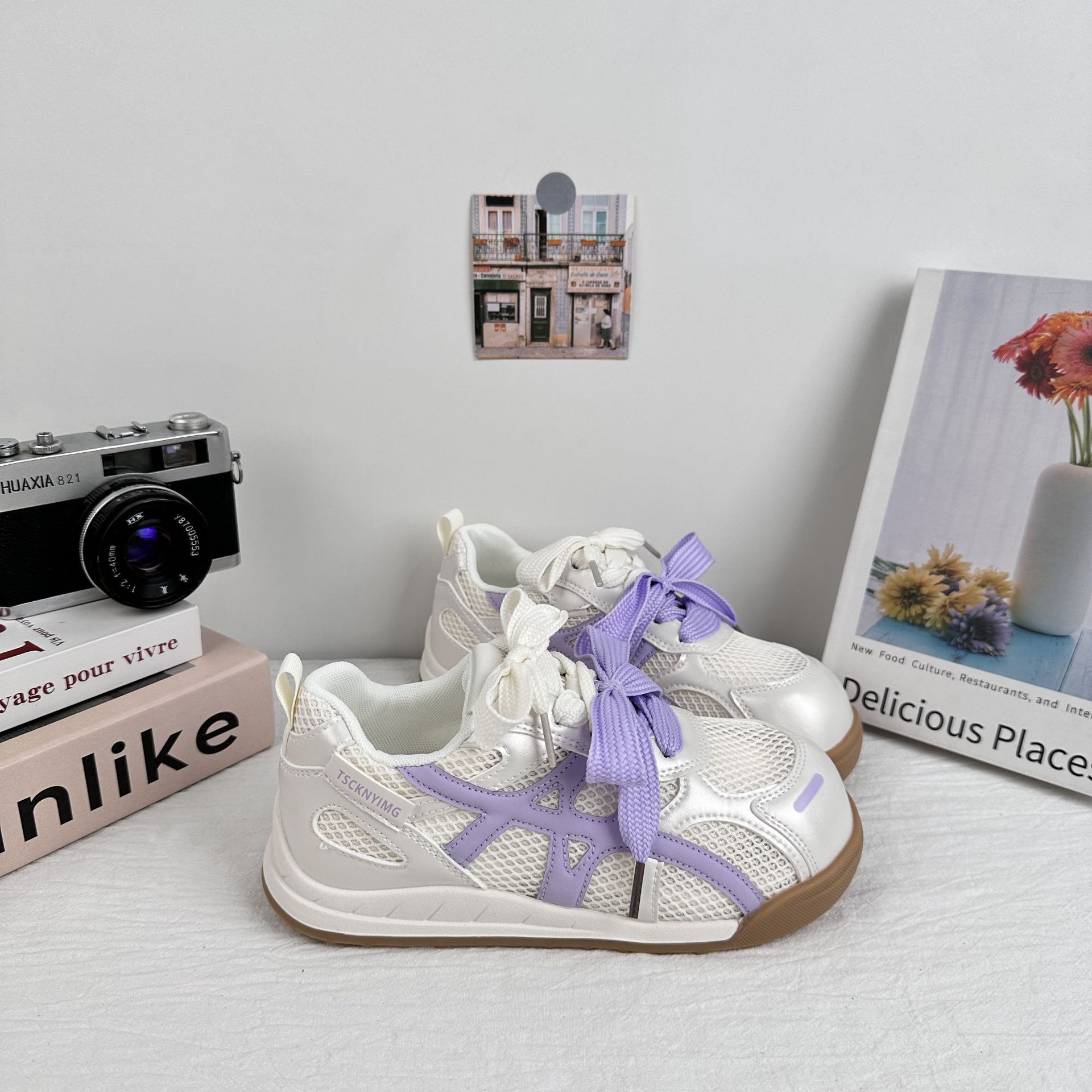 A9919 zapatos blancos transpirables de malla para mujer verano delgado 2025 nuevo estilo ins todo-fósforo deportes ocio entrenamiento alemán zapatillas