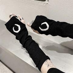2023 new Korean ins trend matching gloves, half sleeves, warm sun protection, knitted sleeves, trendy accessories