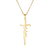 Brand necklace stainless steel hip-hop style, pendant with letters, wish, English letters