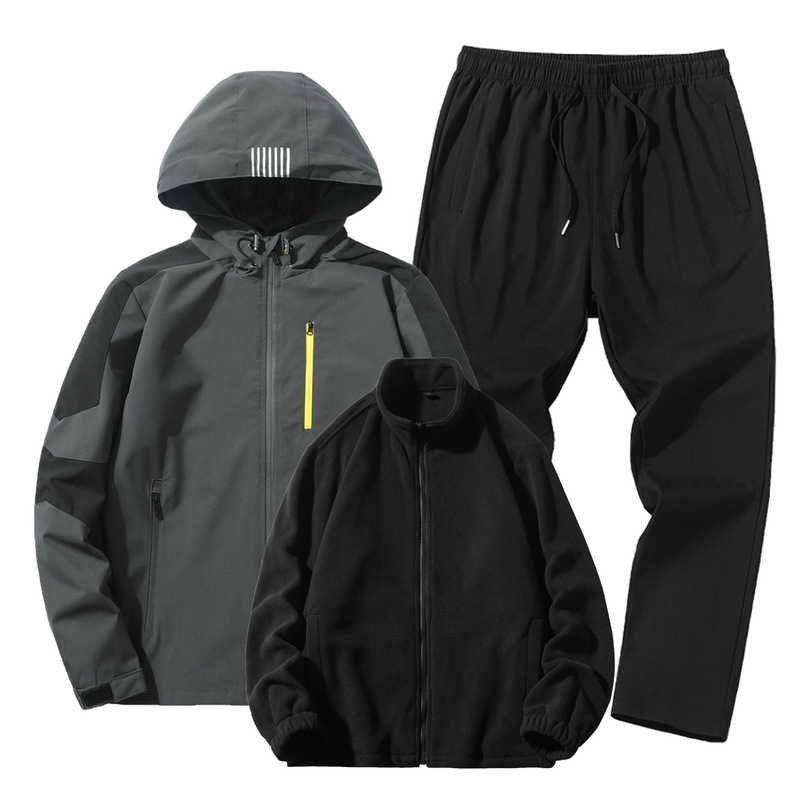親子用ジャケット 3-in-1 フリースインナー付き 登山服 防風防水 学校活動用 子供服 ジャケット カスタムメイド|undefined