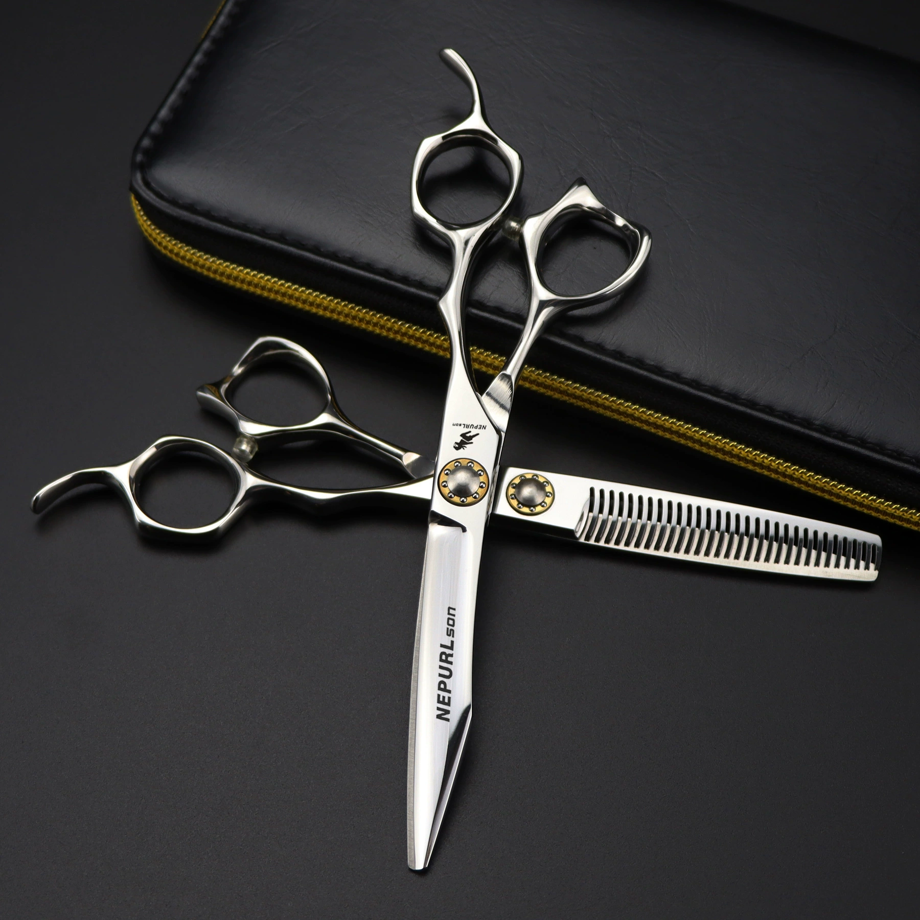 6,0 дюймов несущий винт Ножницы для волос Nepsen Парикмахерские ножницы плоские ножницы челка тонкие ножницы FXY-13