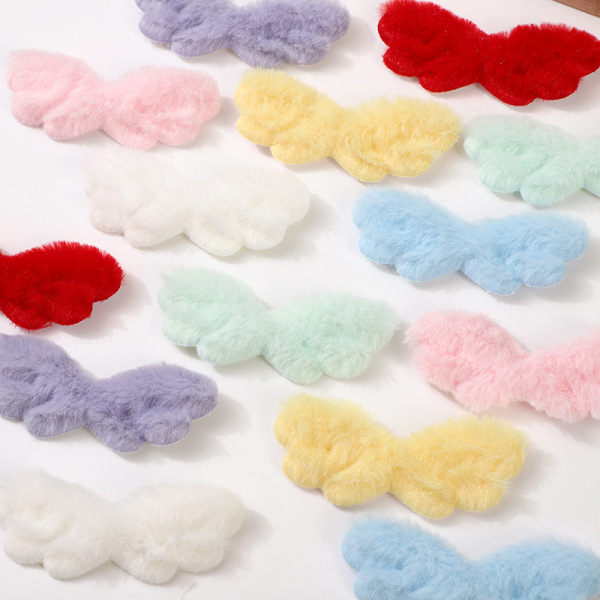 cute plush angel wings with accessories
