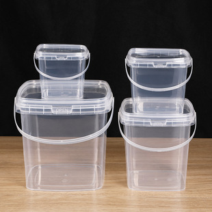 Factory sells wholesale square barrel transparent plastic barrel packaging barrel portable barrel small barrel chemical barrel pp with lid discount