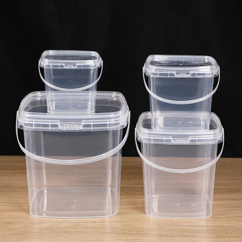 Factory sells wholesale square barrel transparent plastic barrel packaging barrel portable barrel small barrel chemical barrel pp with lid discount