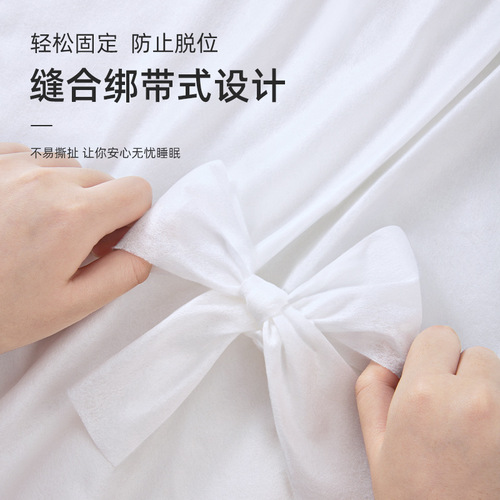 Badigao travel disposable bed sheet set pillowcase business hotel supplies anti-dust disposable bedding