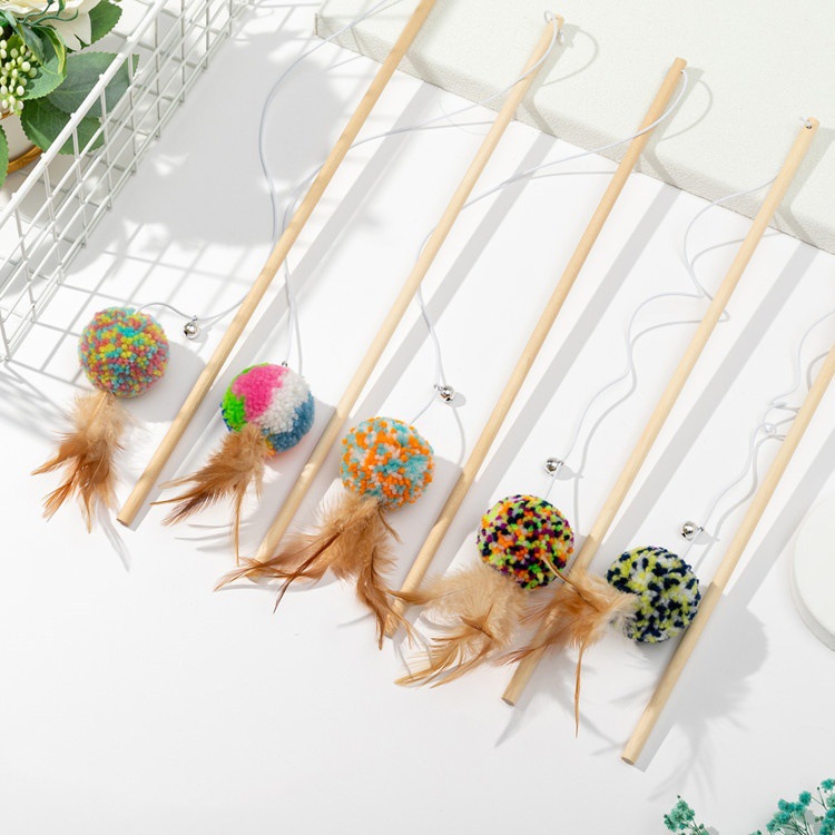 Resumen 58 gato borla divertido gato palo plástico varilla gato alivio juguetes interactivos tapados Amazon divertido gato palo al por mayor