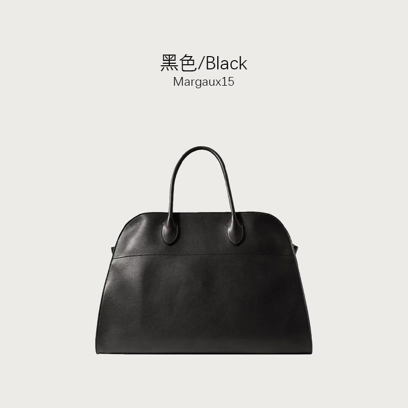 TheRow Tote, Margaux 15, bolso de cuero de seda de alta calidad, bolso de gran capacidad, bolso de viaje, bolso de mano
