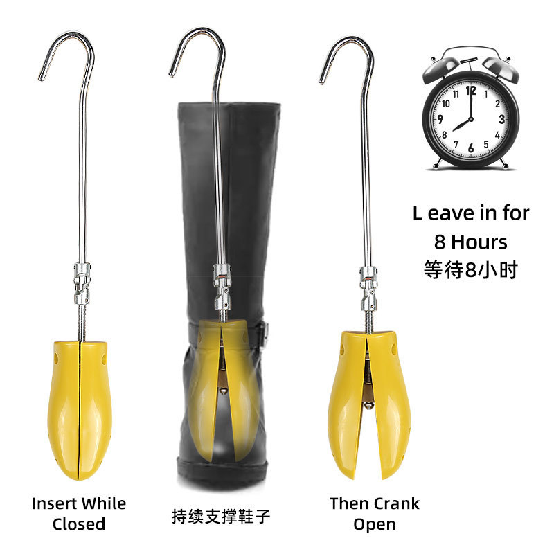 Plastic tall boot extender, high-top boot stretcher, unisex adjustable last stretcher, universal high-top shoe stretcher, expands height and width