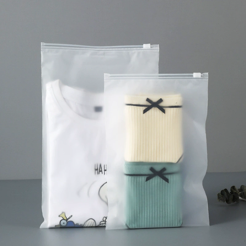 Eva, matte transparent storage bag with zipper, container for traveling
