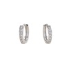 Silver earrings suitable for men and women, zirconium, internet celebrity