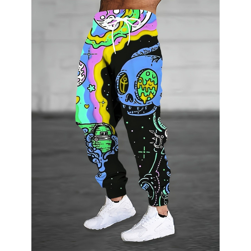 Otoño de 2025 nuevos pantalones casuales europeos y estadounidenses transfronterizos pantalones de impresión digital 3D directos de fábrica