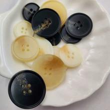 纽扣树脂高档仿牛角西装配套双面尼毛呢休闲外套毛衫男扣女扣扣子