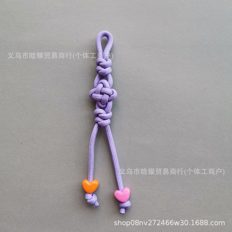原创多巴胺中国风箱包挂件miu系挂绳钥匙扣手机书包挂饰手工编绳|undefined