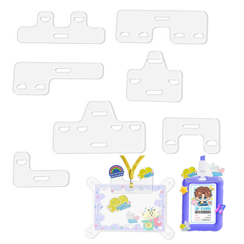 跨境新款多规格透明亚克力徽章护士医生工作人员姓名卡展示别针夹