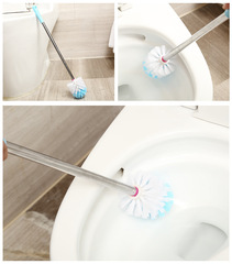 馬桶刷不鏽鋼杆廁所刷去污刷衛生間長柄洗廁刷馬桶清潔刷無死角刷