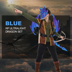 新しいアップグレードRP龍セットハロウィーン子供パーティー装飾龍翼しっぽマスクコスプレ