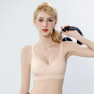 时尚字母无痕隐形文胸果冻聚拢提拉稳固防下垂舒适透气调整无钢圈