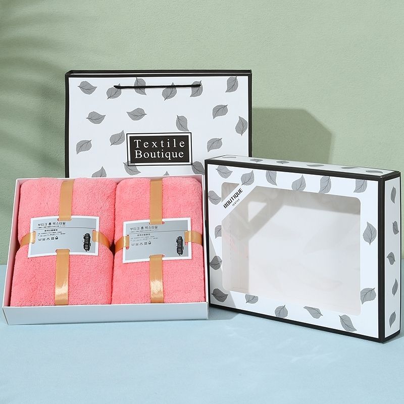 수건 선물 상자 2개, 걸쭉한 가루