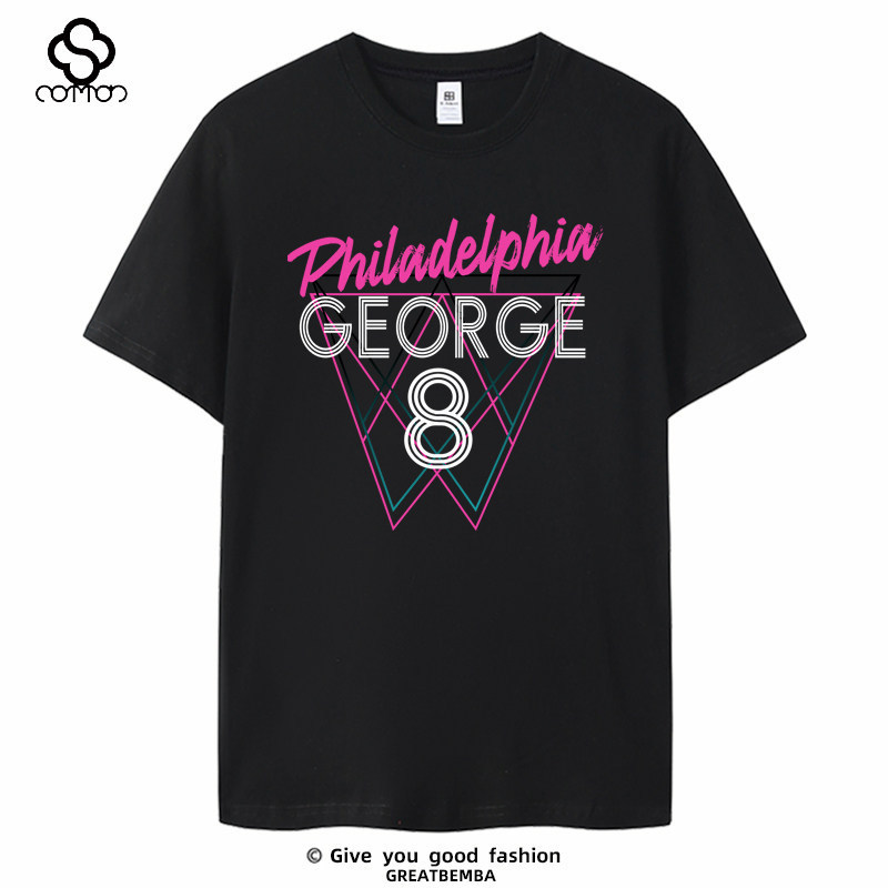 76ers short-sleeve No. 8 Paul George T-shirt training wear basketball sportswear Paul George summer
