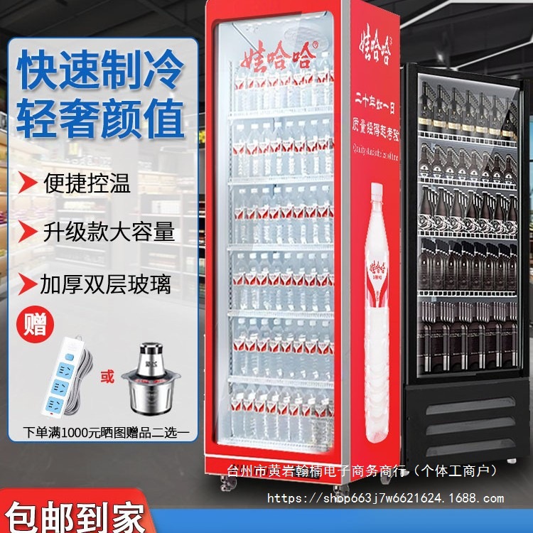 冰柜商用展示柜冷藏柜立式保鲜柜酒水酒柜高冰箱饮料柜玻璃门海力