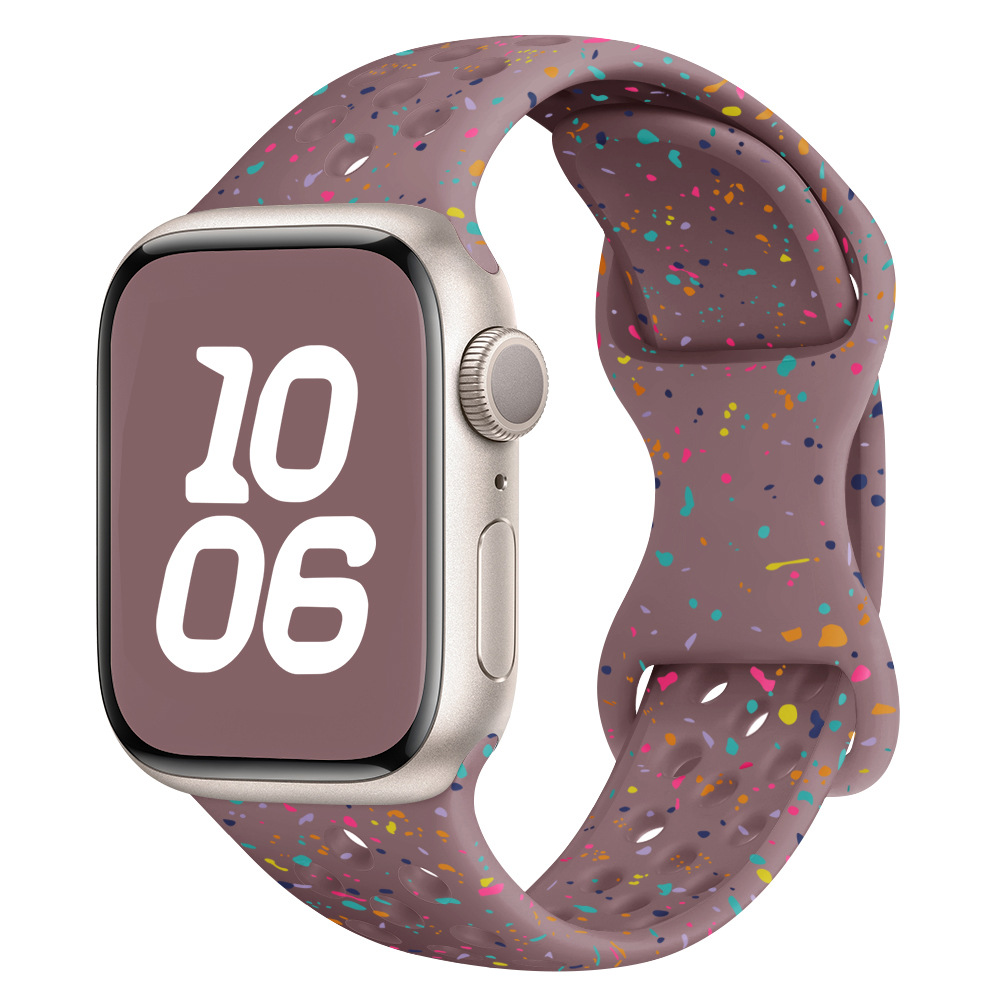 Aplicable para AppleWatch Apple Watch iWatch9ultraSE Butterfly agujero agujero agujero colorido pulsera de pulsera