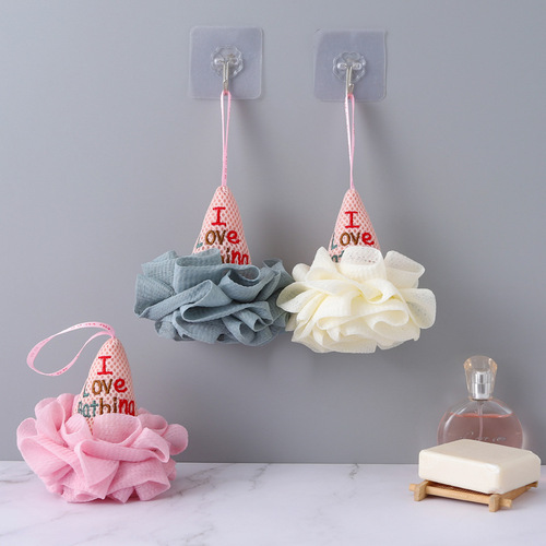 Individually Packaged Ice Cream Bath Flowers Shower Balls Scrub Brushes High-End Non-Splitting Bubble Bath Flowers Balls Salt Bath Balls Wholesale
