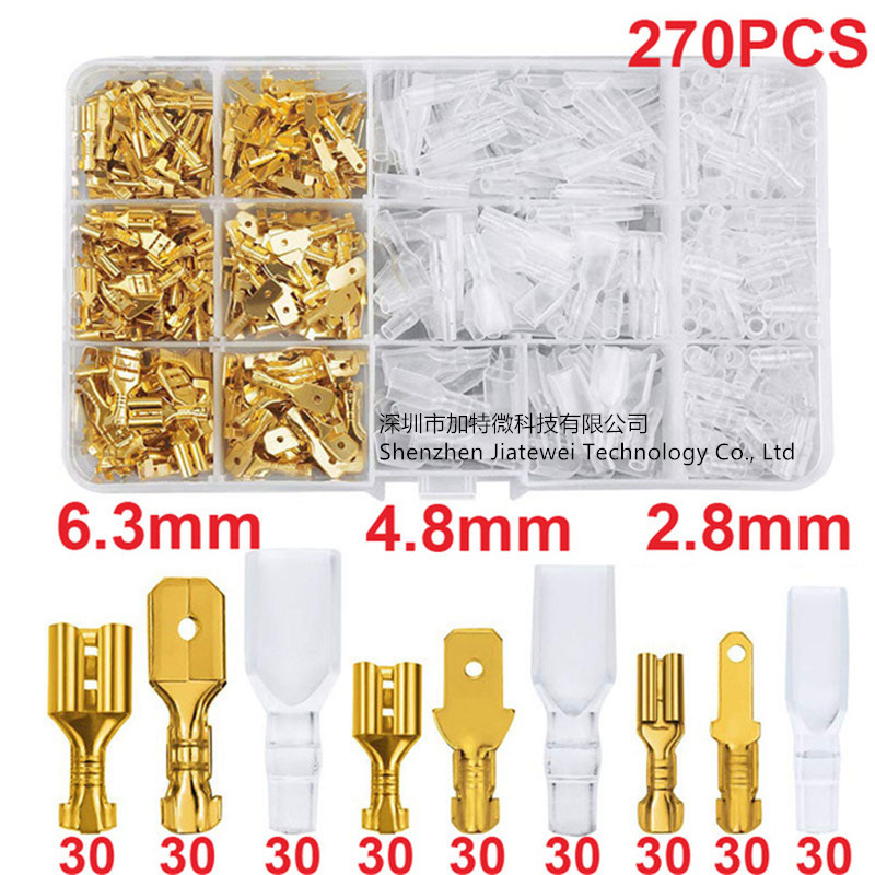 ゴールド/シルバー270/315 pc2.8/4.8/6.3mm冷間圧入ばね端子コネクタ|undefined