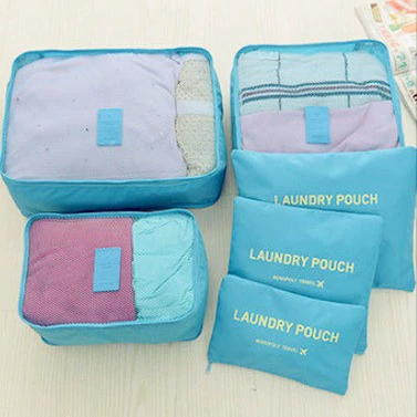 Storage bag for traveling, set, suitcase, universal container, 6 pieces