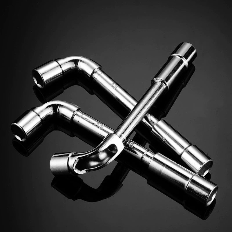 L shaped sleeve wrench milling mouth perforation sleeve 7 -character cigarette bucket sleeve outer hexagonal wrench wearing a heart elbow sleeve