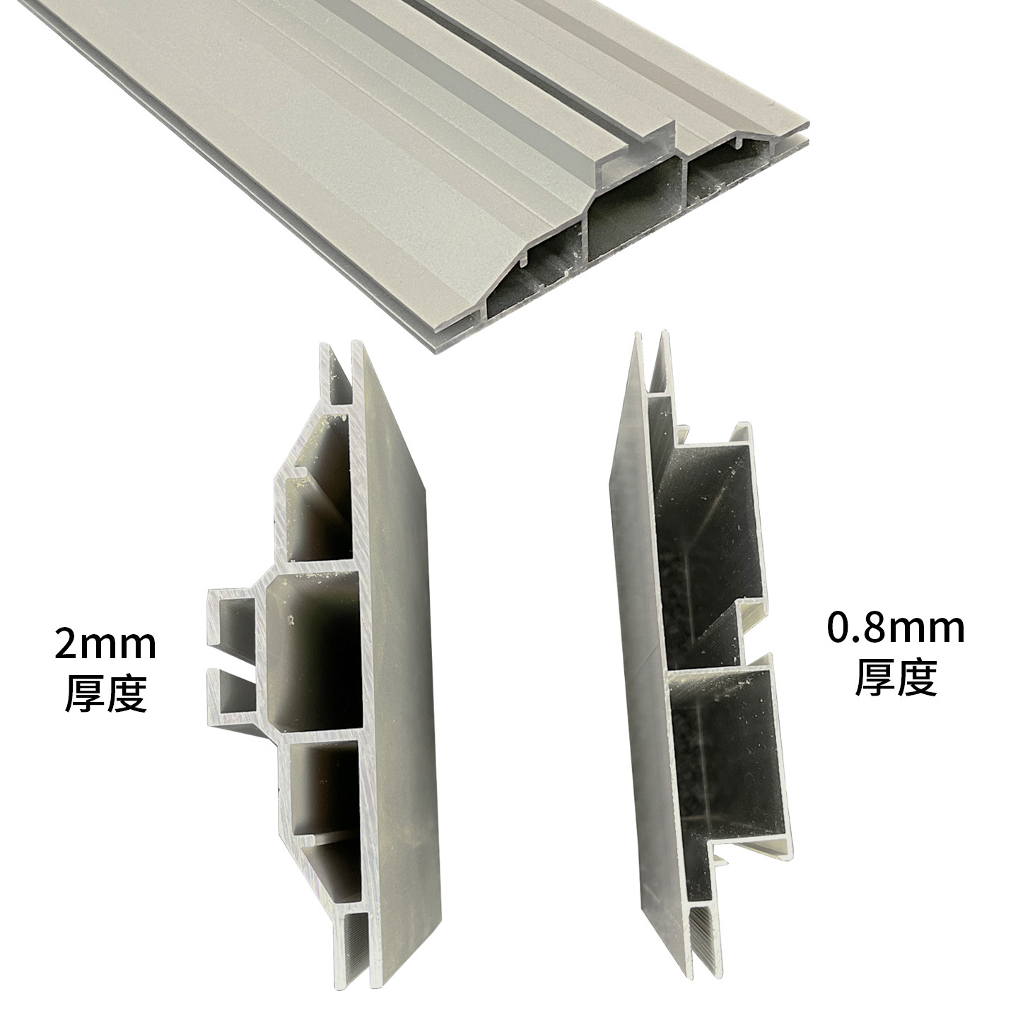Exposición en el extranjero SEG caja de lámpara de cables portátil pared de fondo plegable LED doble cara vertical 12cm estante de exposición de aleación de aluminio