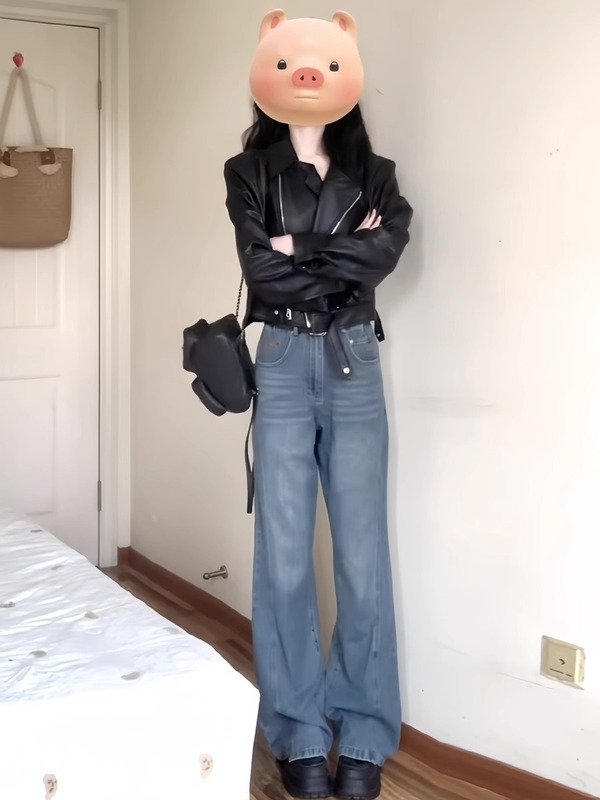 黑色皮衣外套女短款小个子2025春秋季复古机车服港风气质pu皮夹克|undefined