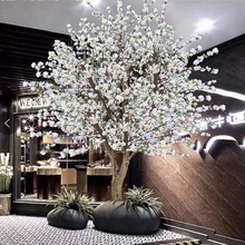 D它仿真梨花树假树白色桃花树樱花树商场酒店中式大厅装饰树背景