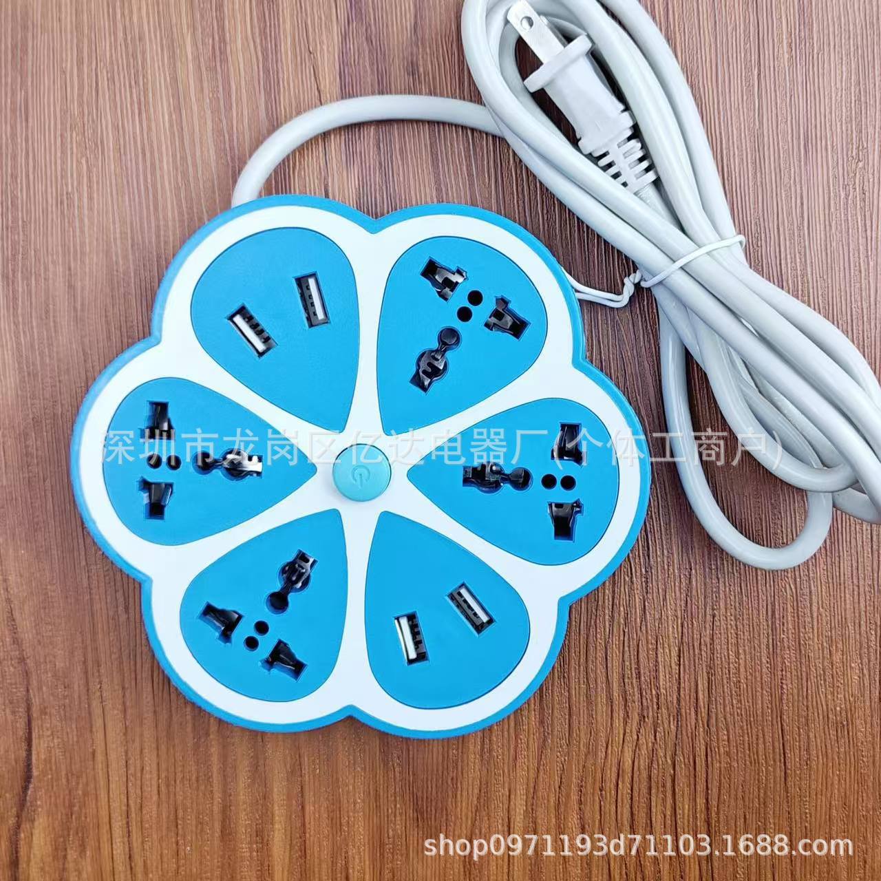 Creativa flor de ciruela caja de cartón de agujero universal usb con enchufe de alambre fruta hexagonal fila africana enchufable al por mayor