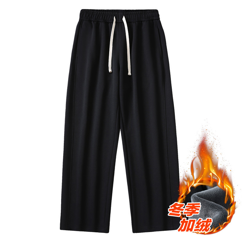 Pantalones de invierno pesados para hombres otoño invierno nuevos pantalones casuales de terciopelo para hombres pantalones rectos gruesos sueltos de moda tamaño grande image 6